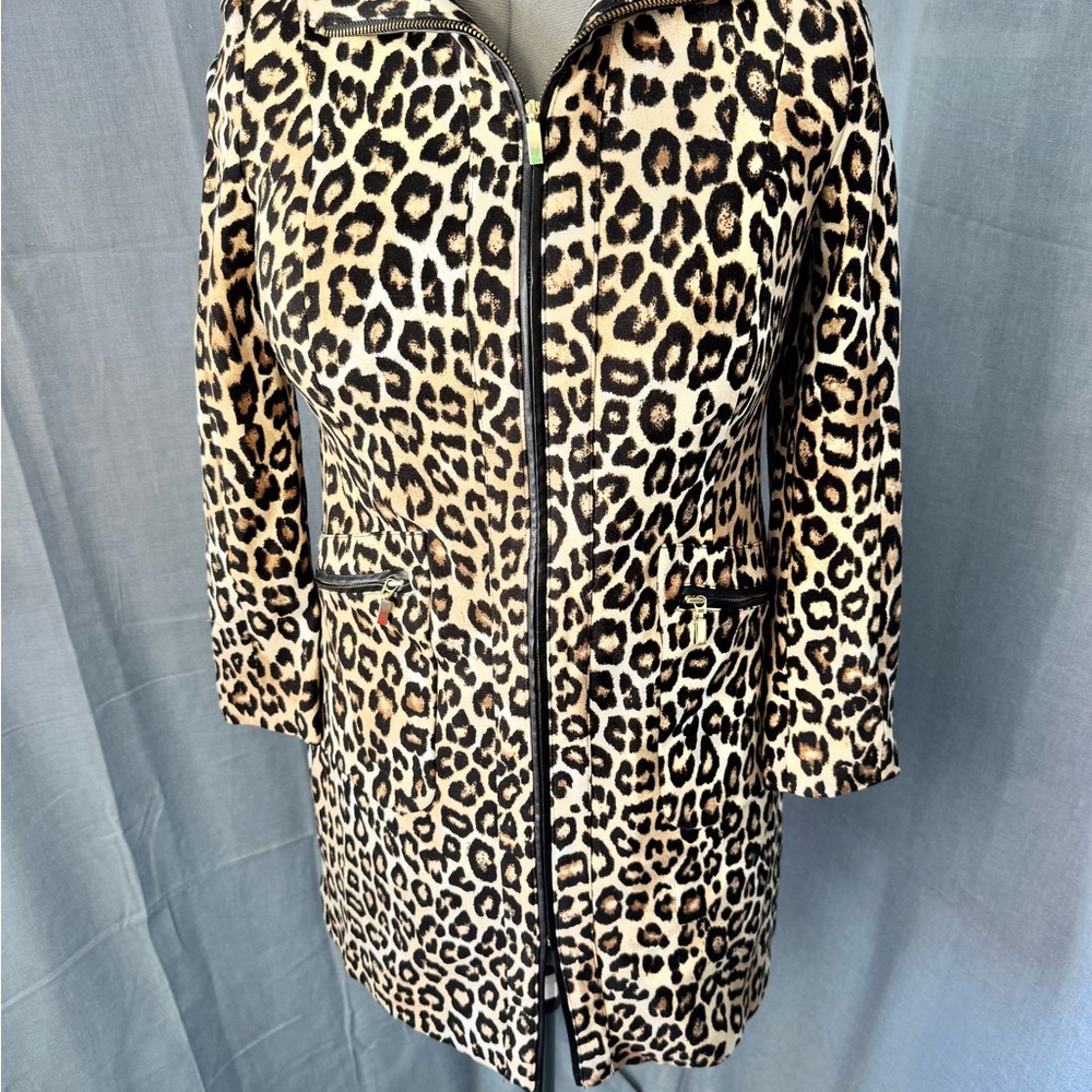 Chico's Leopard Print Trench Coat